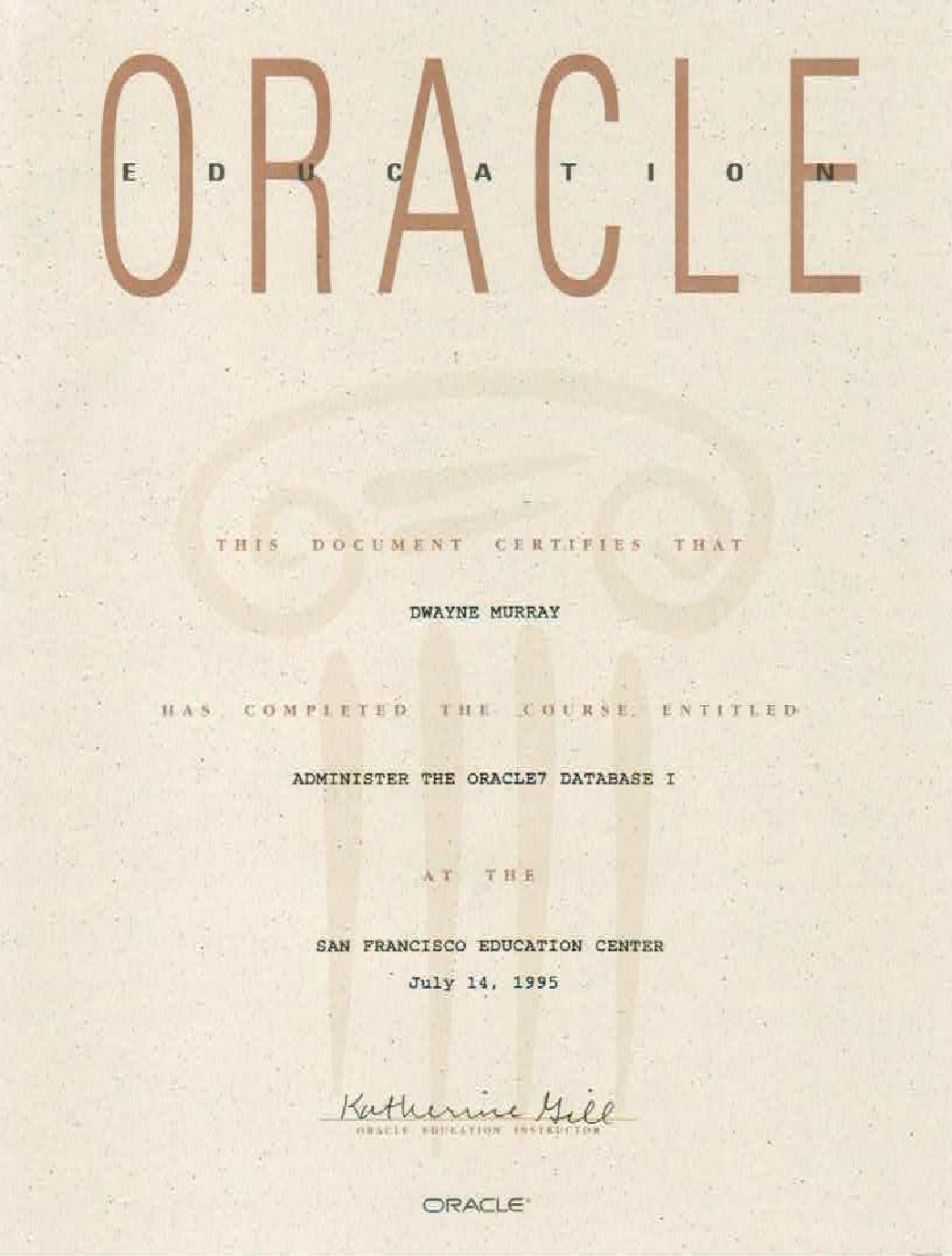 Administer the Oracle Database