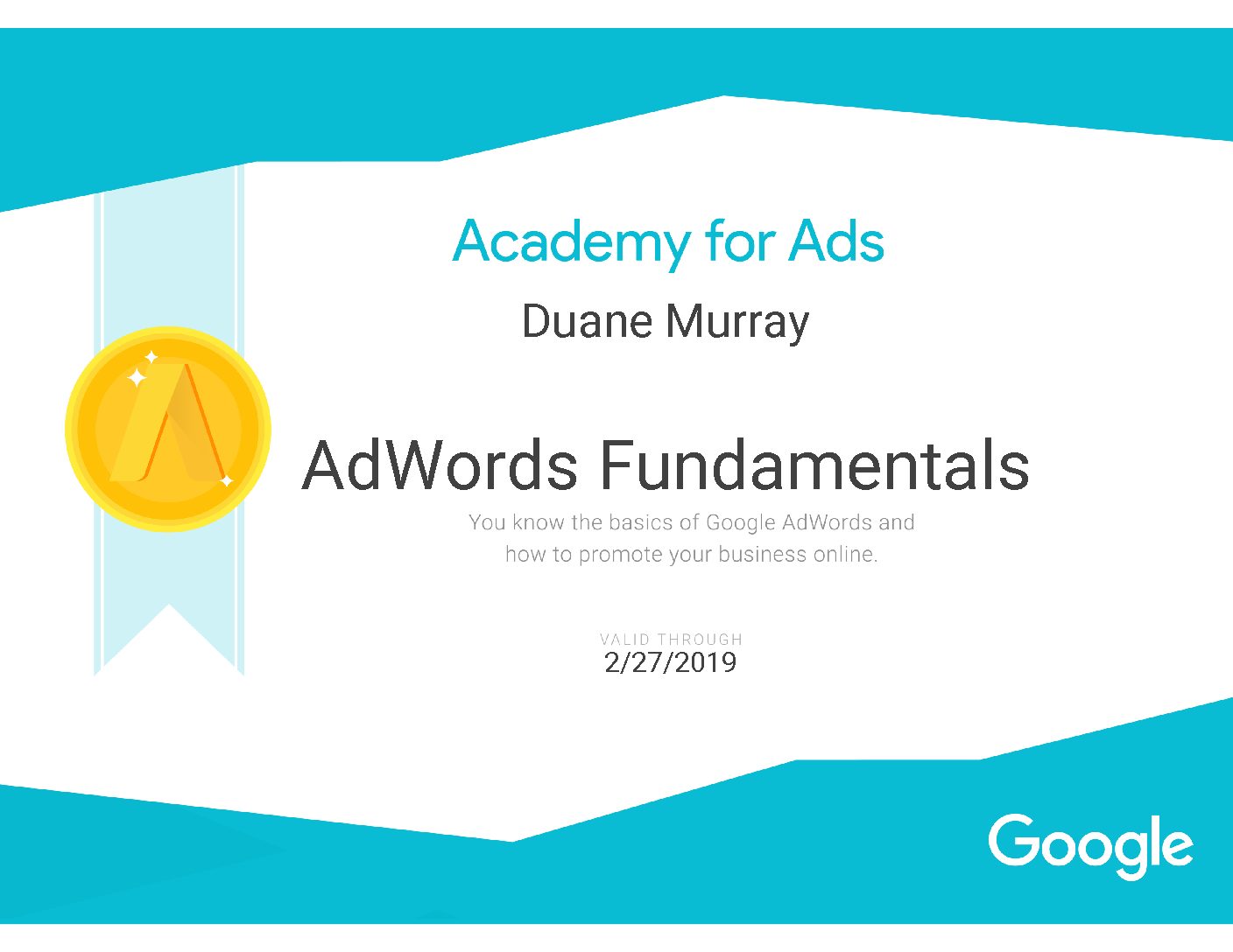 Google Adwords Fundamentals