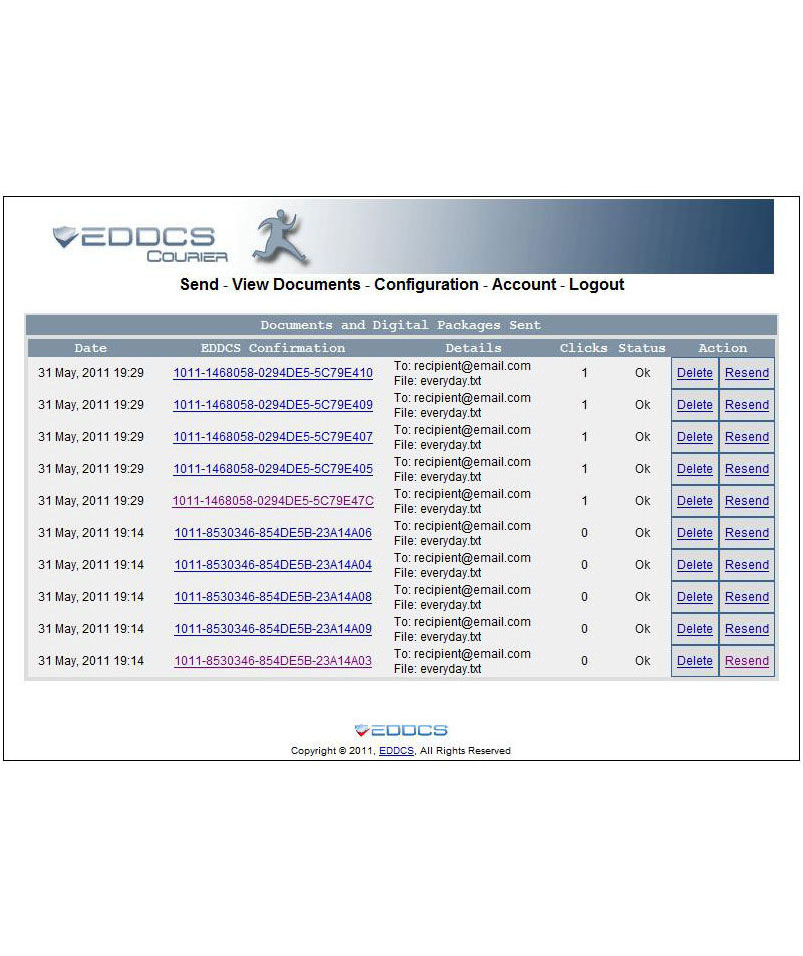 EDDCS Digital Courier Delivery